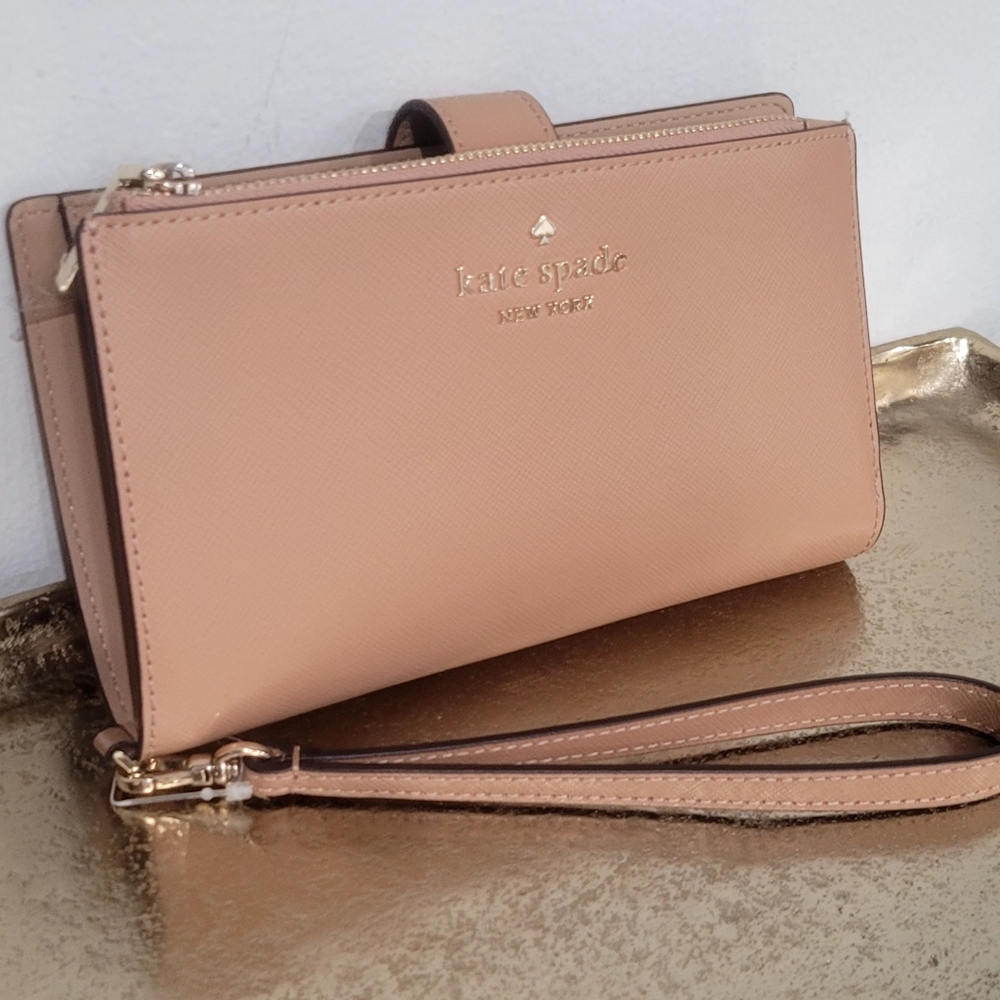 Kate Spade Tan Wristlet Wallet NWOT